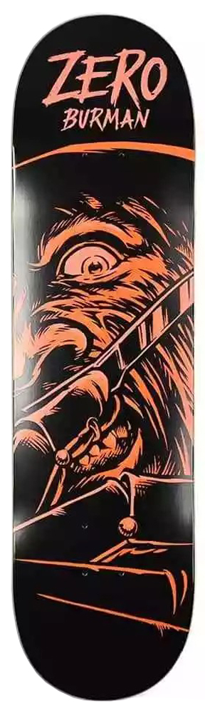 Zero Skateboard Deck Burman Fright Night GITD 8,25