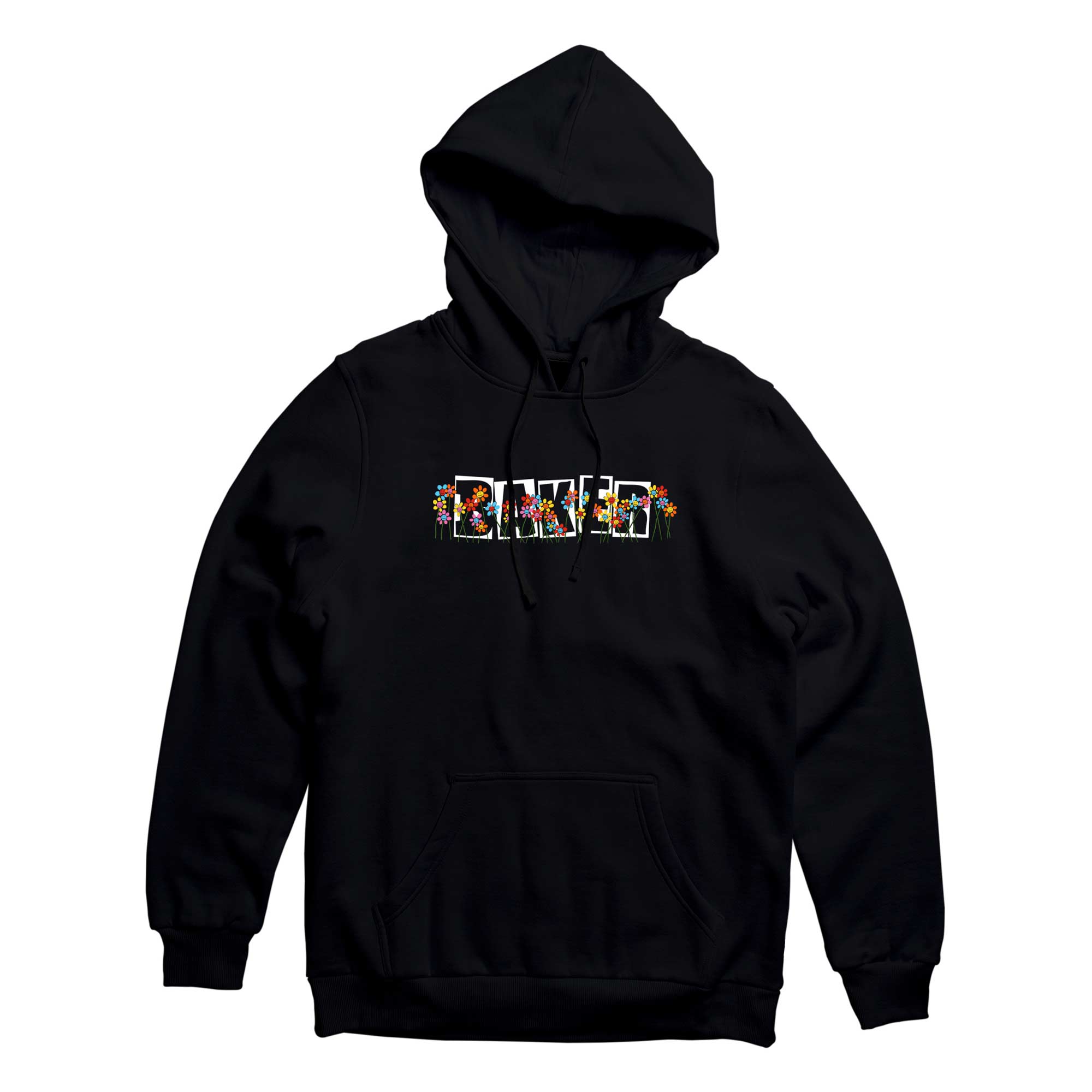 BAKER Sweat BRAND LOGO FLORAL Hooded black