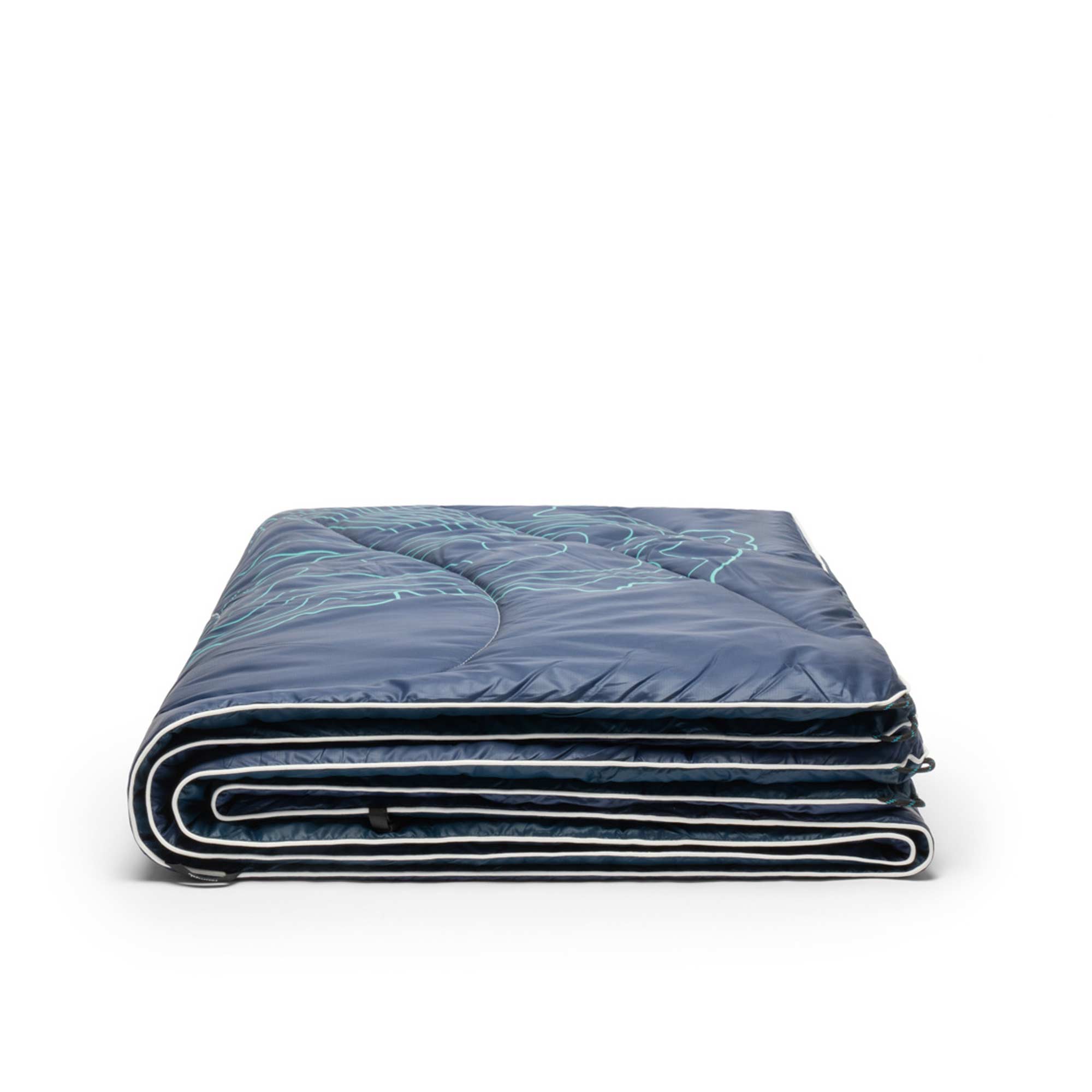 RUMPL Blanket ORIGINAL PUFFY PRINTED / 1 PERS, lake tahoe - navy/calypso