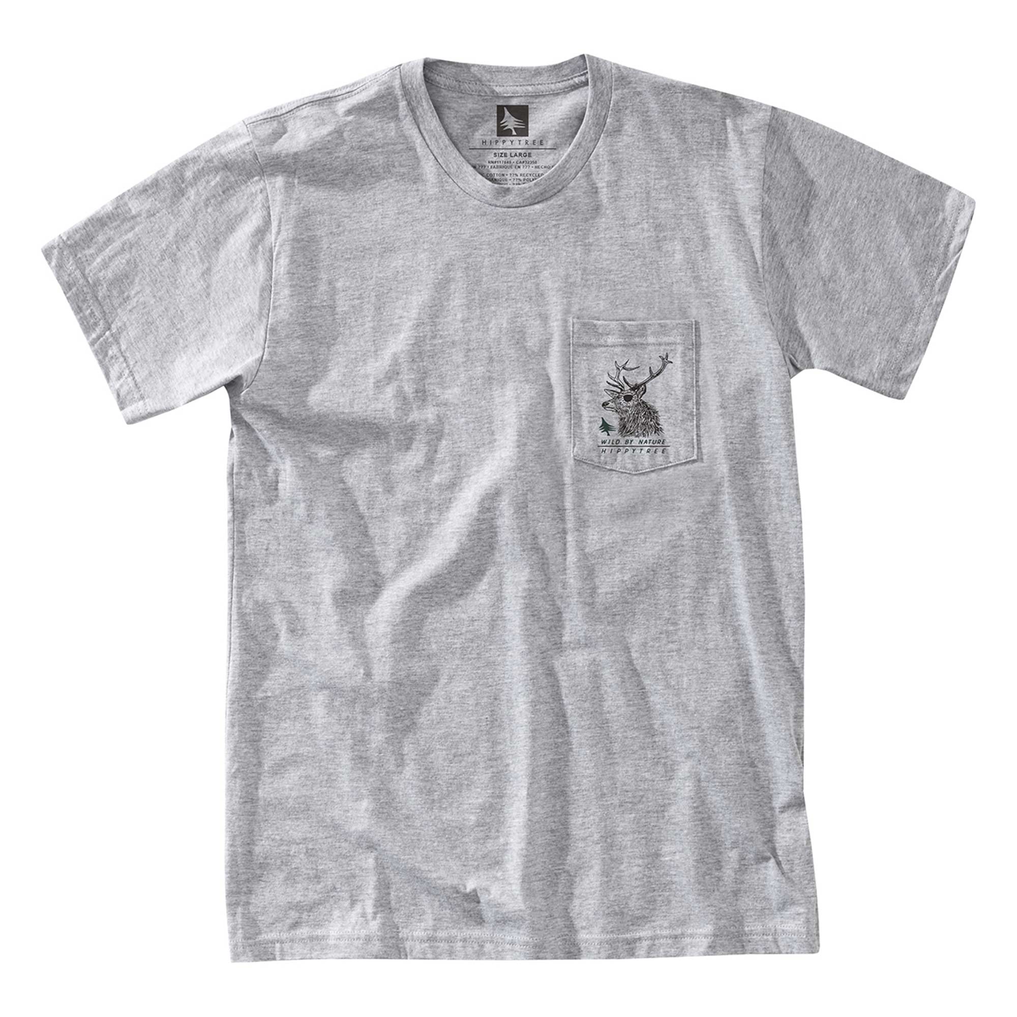 HIPPYTREE T-Shirt BUCK, heather grey XXL