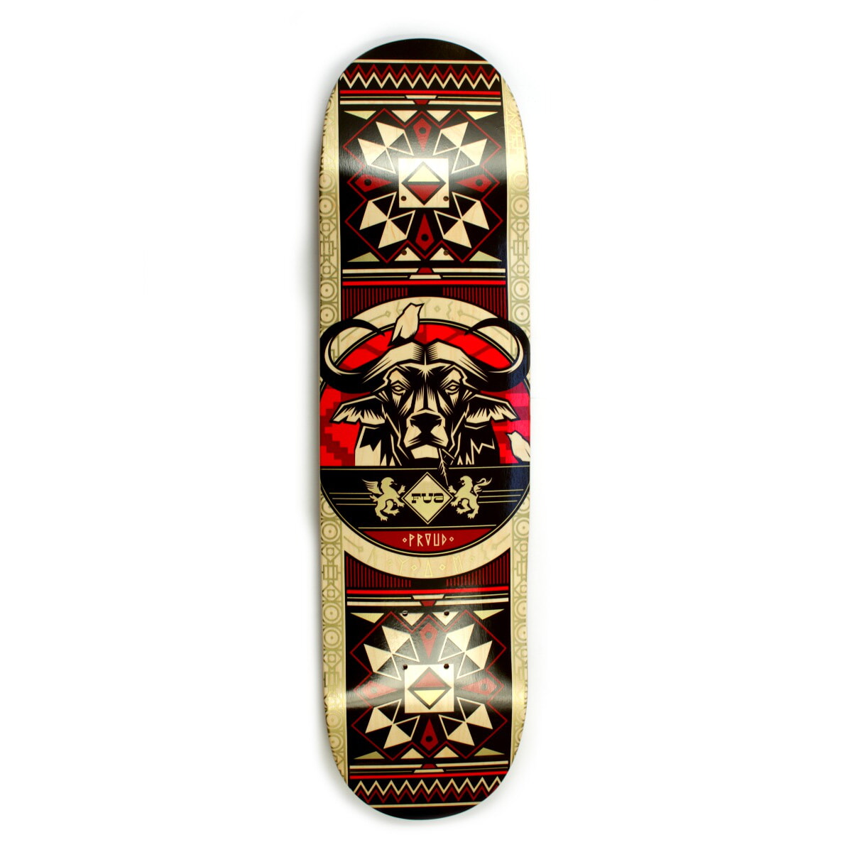 FUA Buffalo red Skateboard Deck 8.0