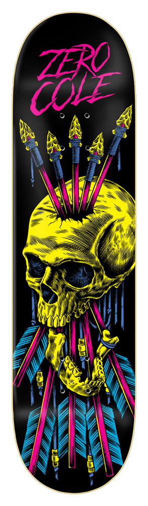 Zero Skateboard Deck Cole Black Light 8,25