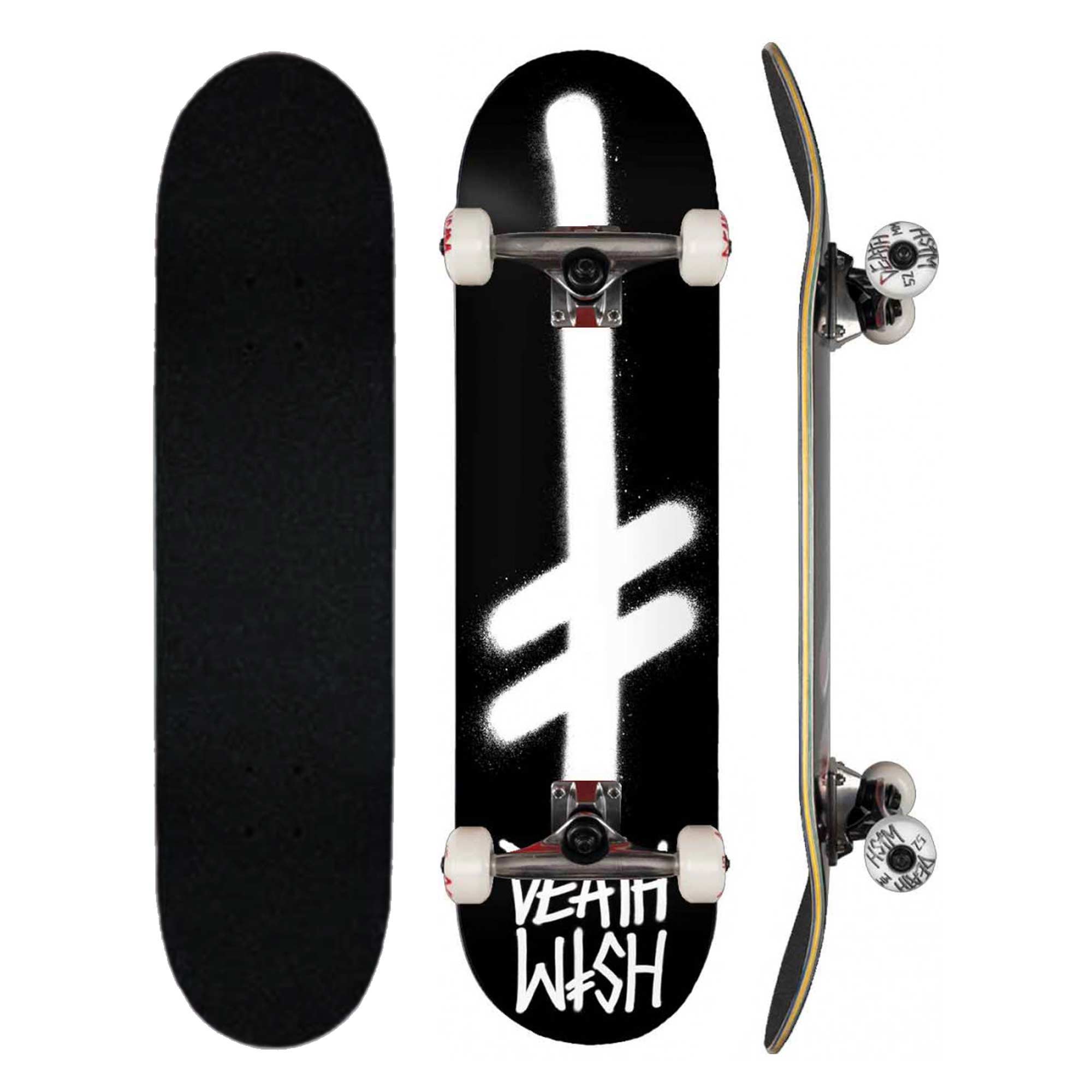 DEATHWISH Complete GANG LOGO BLK/WHT Skateboard 8.25, noir/blanc 8.2