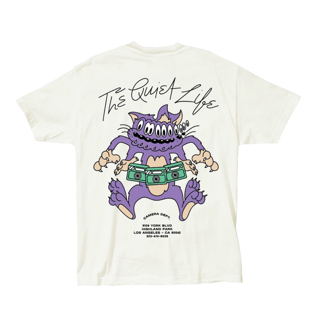 The Quiet Life - T-shirt Shakey Cat Camera - crème