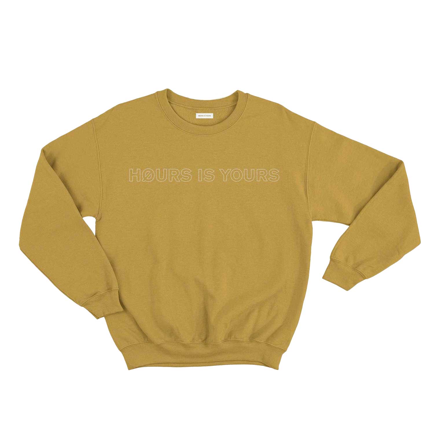 Hours Is Yours Outline Pullover - vintage gold M