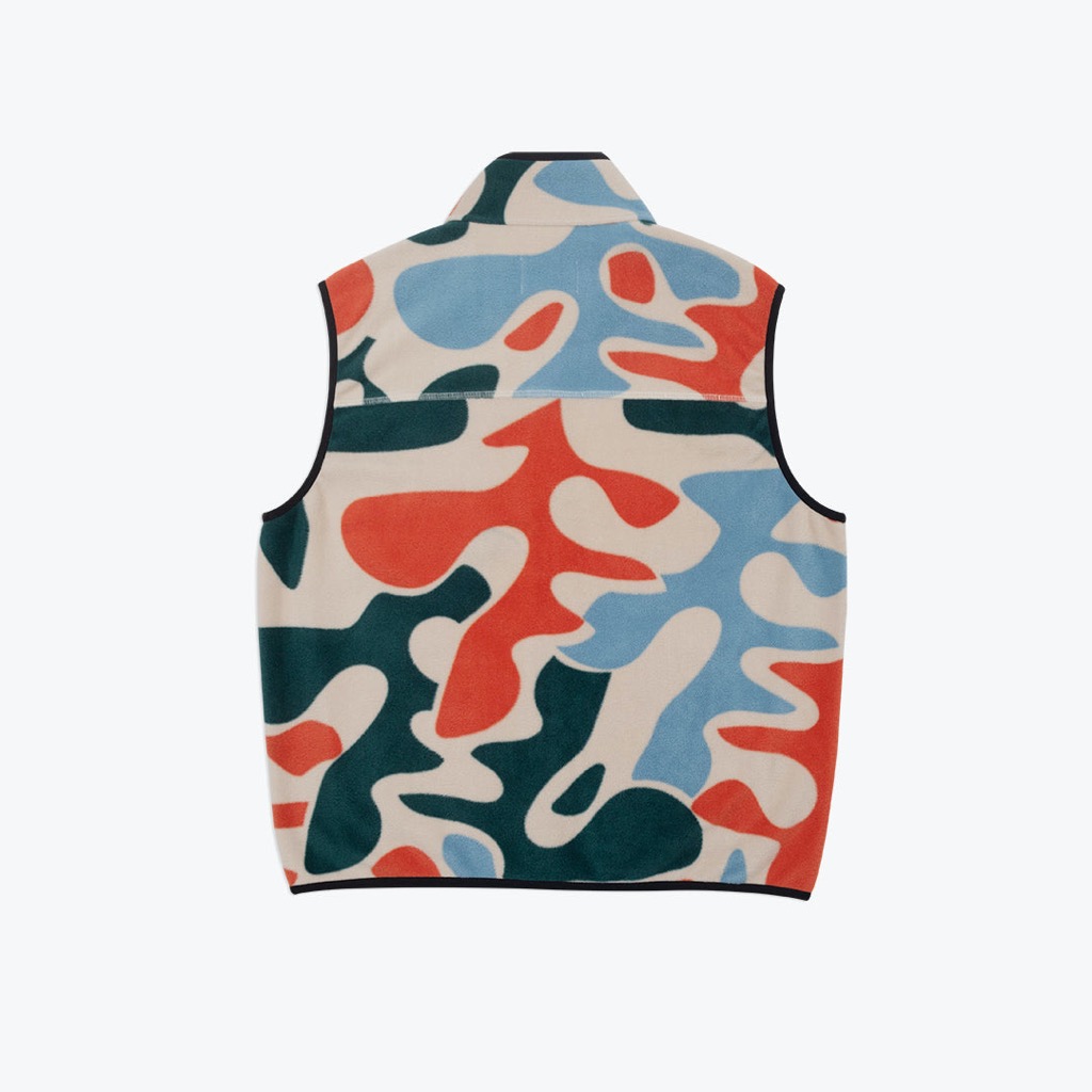 Parlez Arima Fleece Gilet - camo multi M