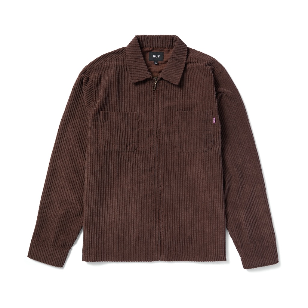 HUF Cornelius Zip Shirt - aubergine