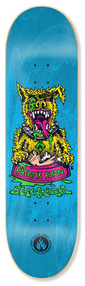 Black-Label Skateboard Deck Ryan Sick Dog Various Stains 8,25