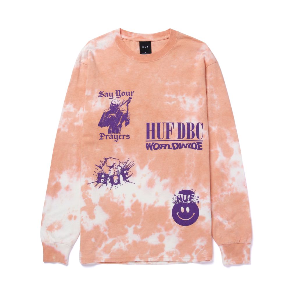 HUF Disorder Longsleeve coral L