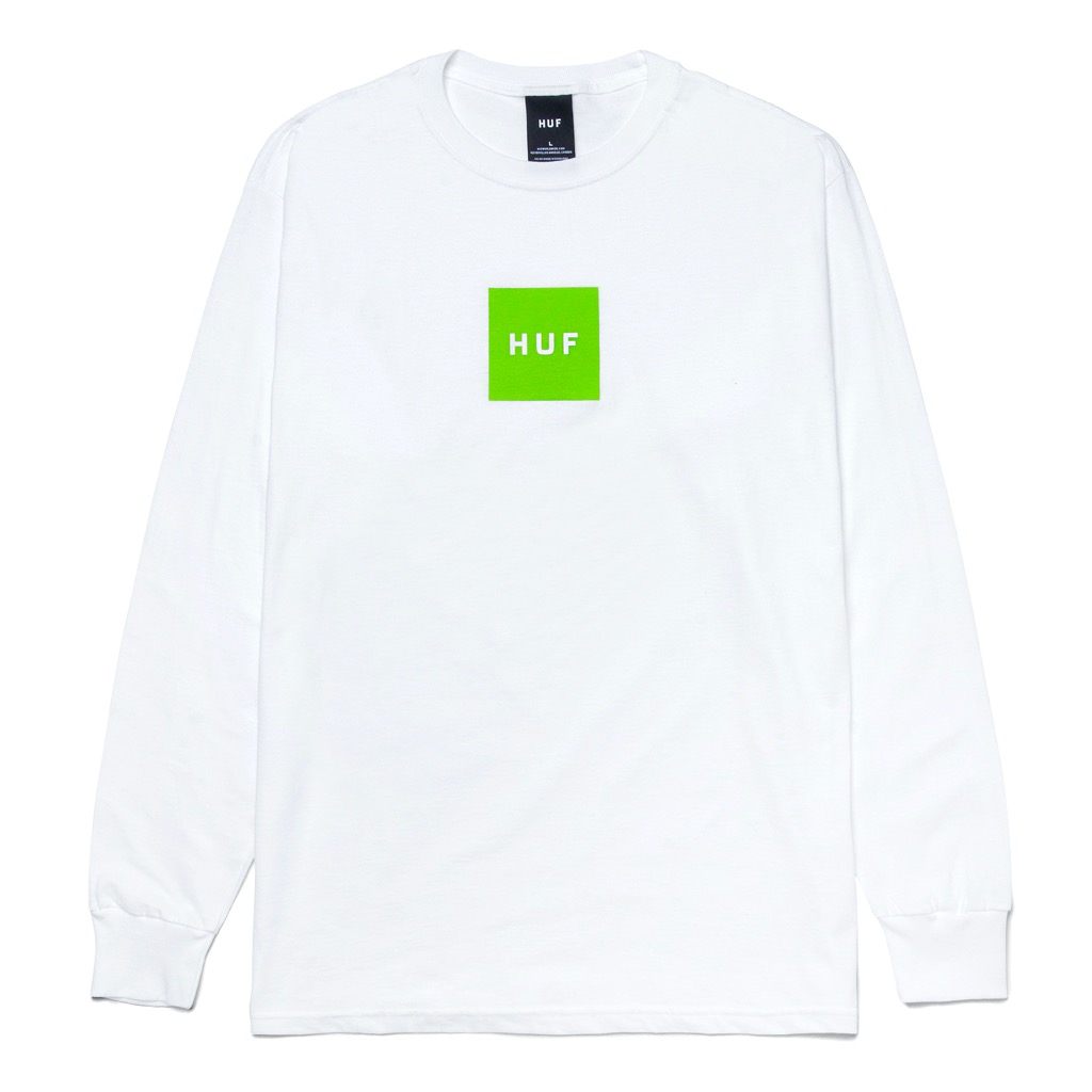 HUF Essentials Box Logo Longsleeve - white S