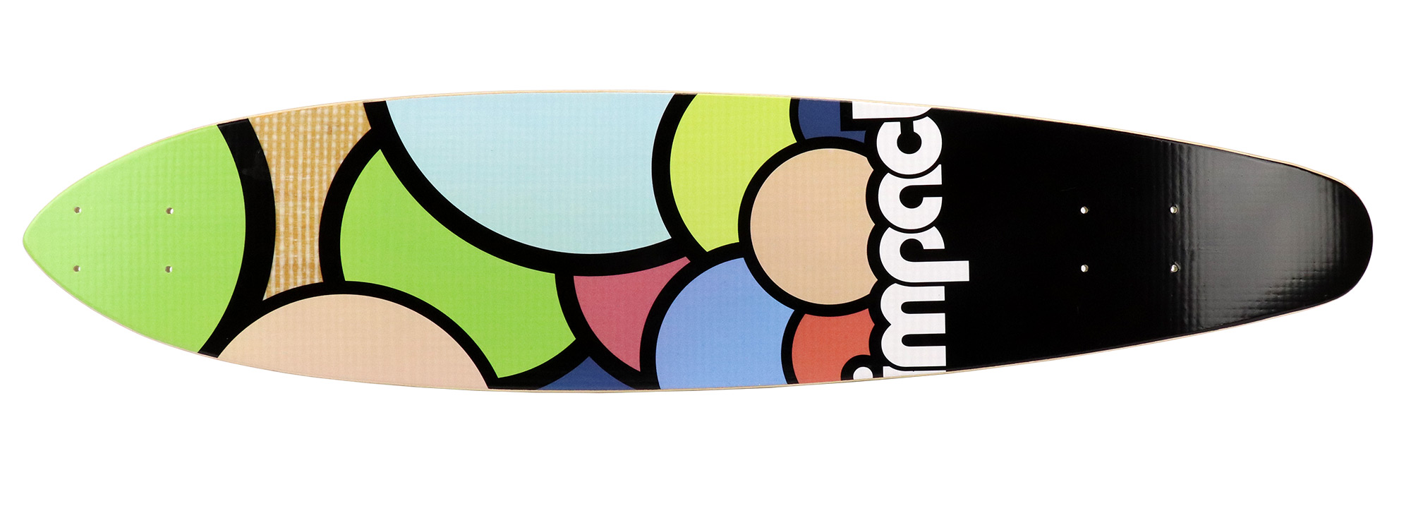 Impact Bubbles Fiber Flex Kicktail Longboard-Deck 38 x 8.5