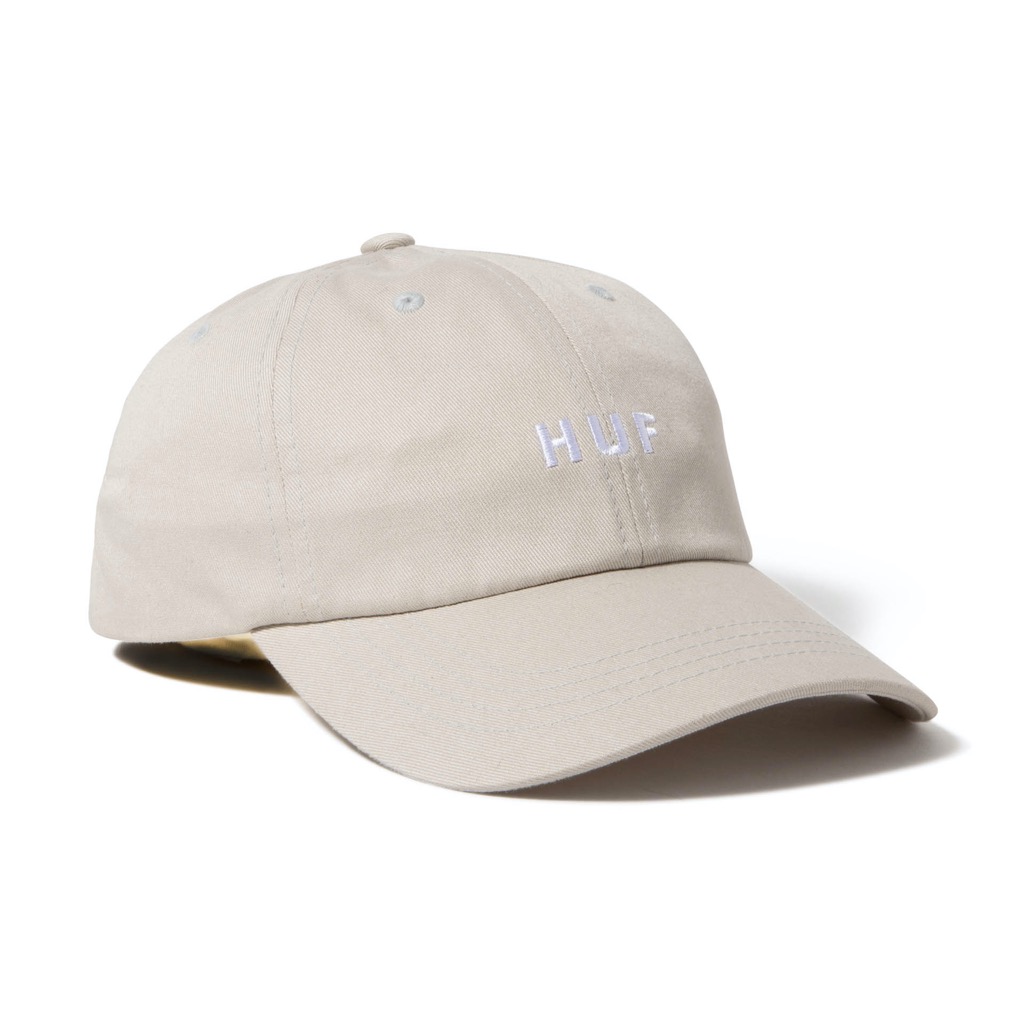 HUF Set OG Curved Visor 6 Panel Hat - cream