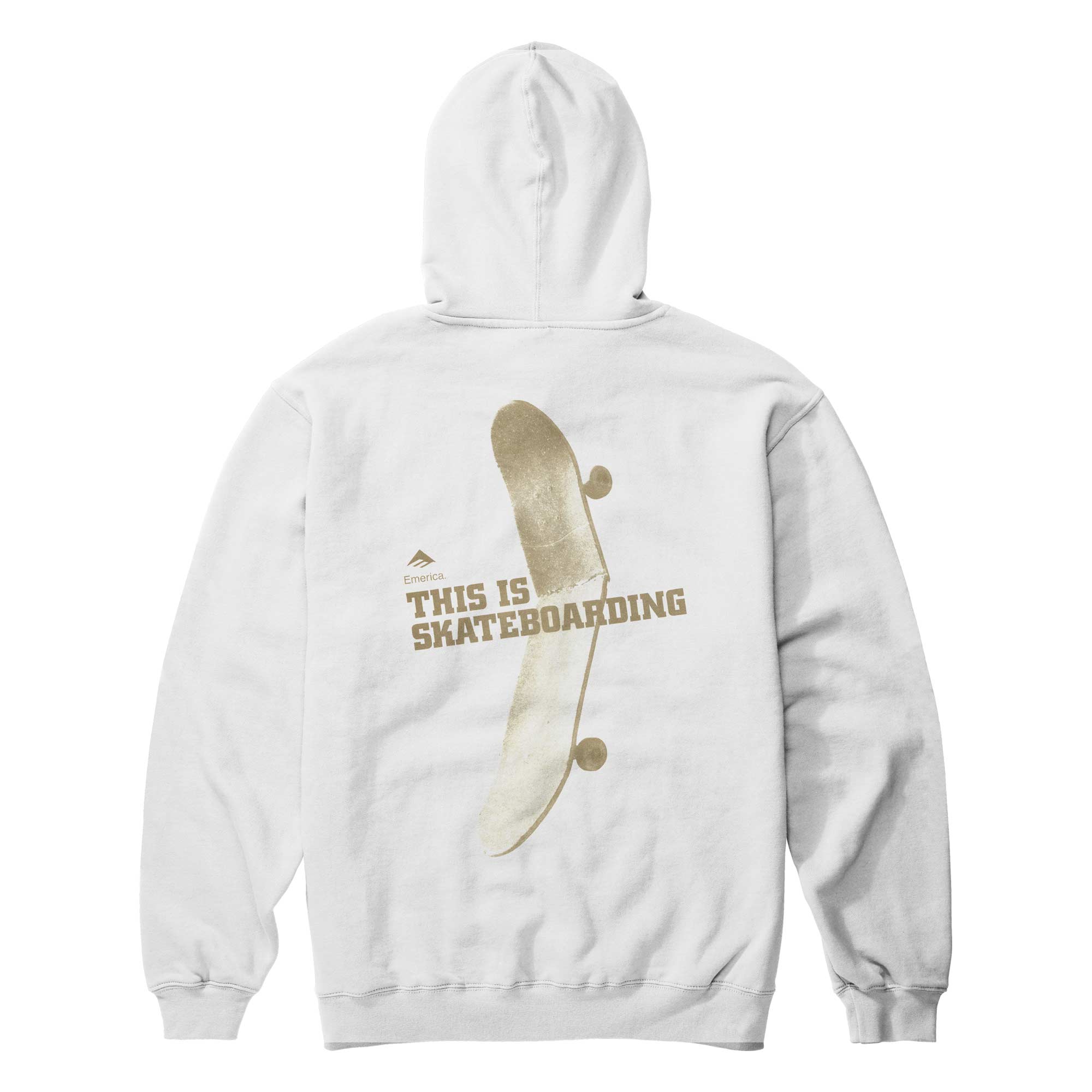 EMERICA Sweat THIS IS SKATEBOARDING HOODIE, white M