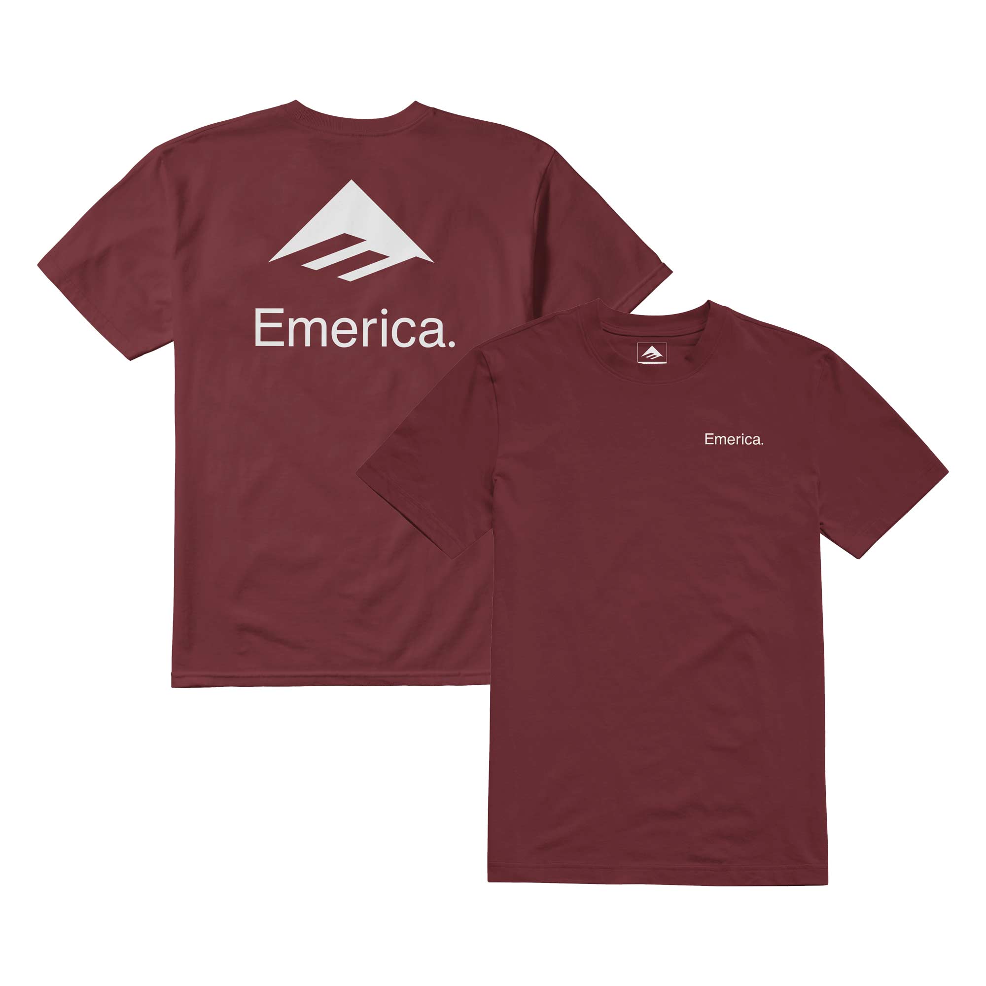 EMERICA T-Shirt LOCKUP S/S bordeaux