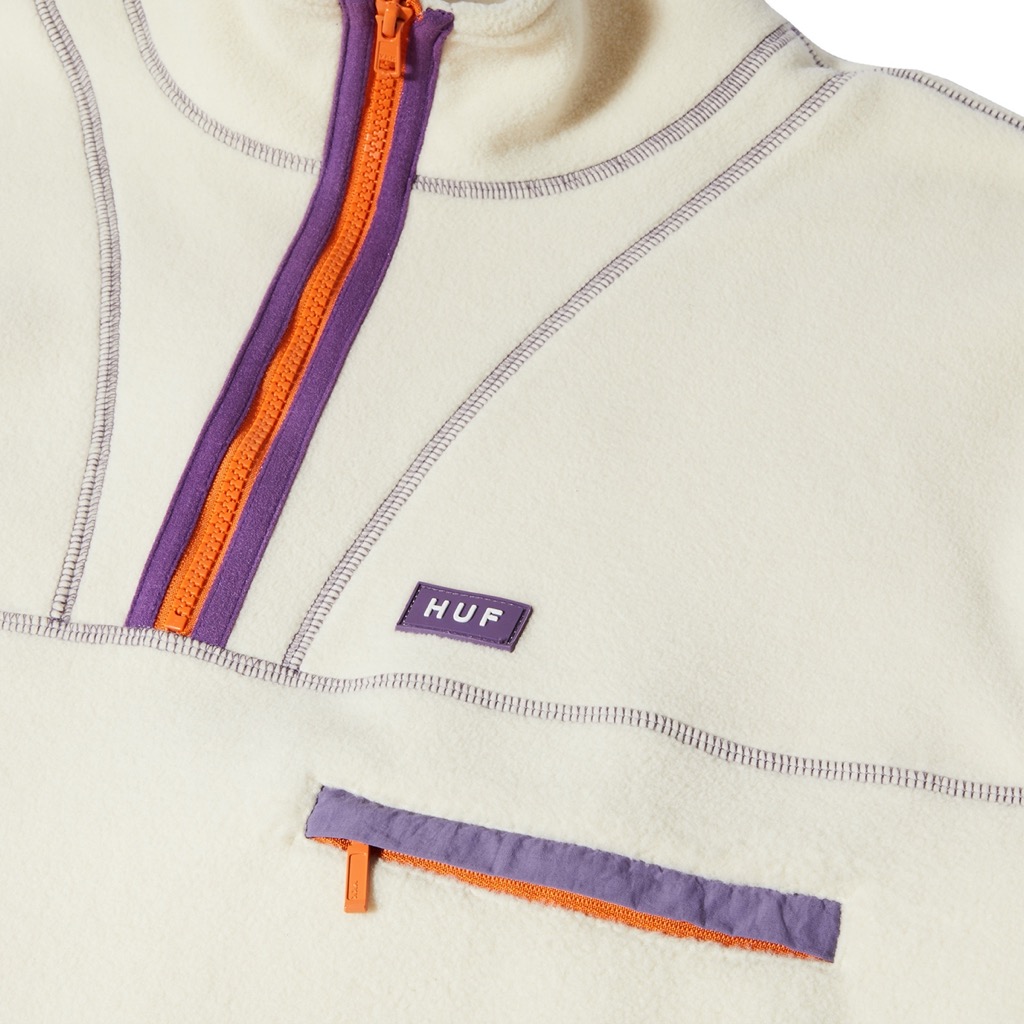 HUF Elysian Quarter Zip Fleece - bone