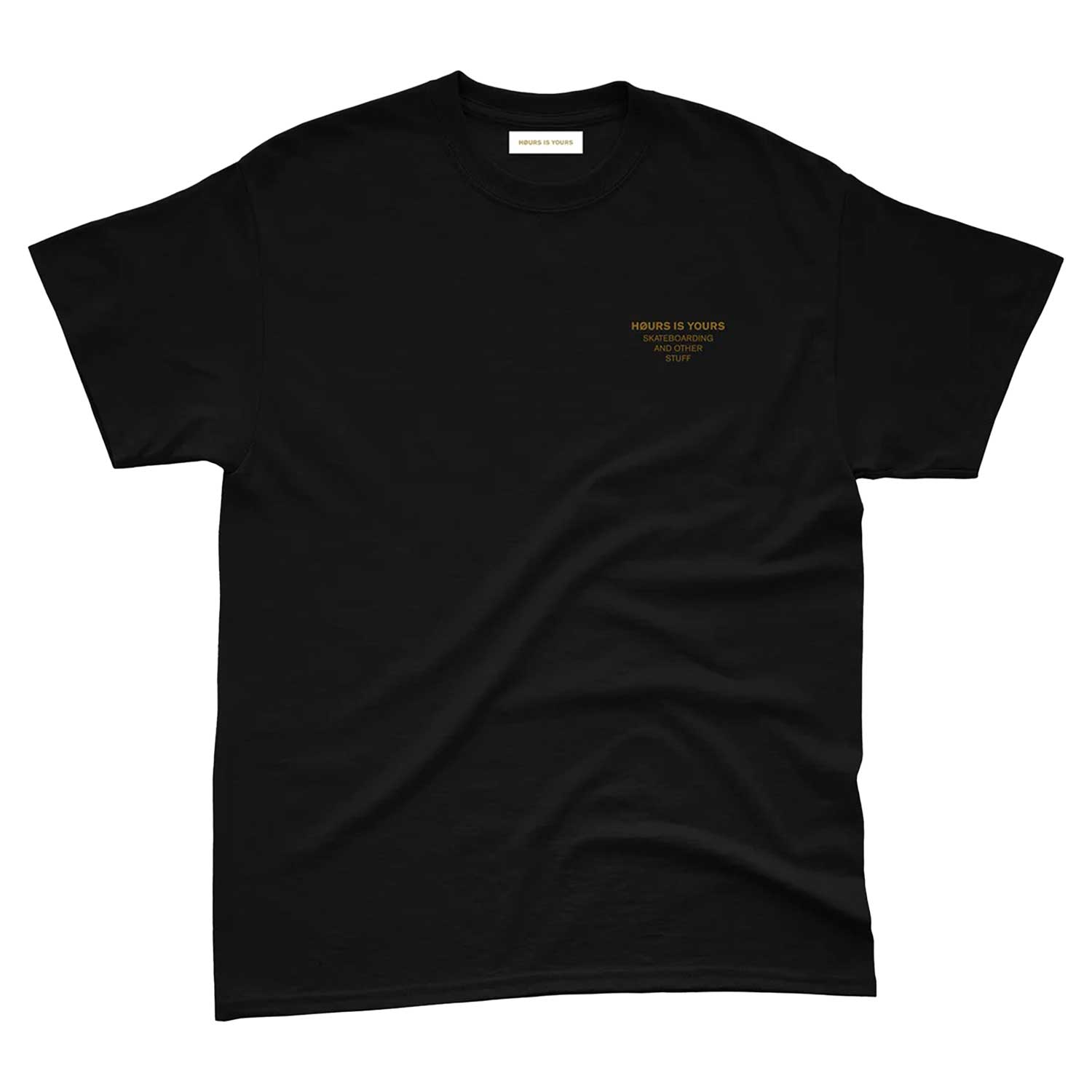 Hours Is Yours And Other Stuff T-Shirt - black gold XL