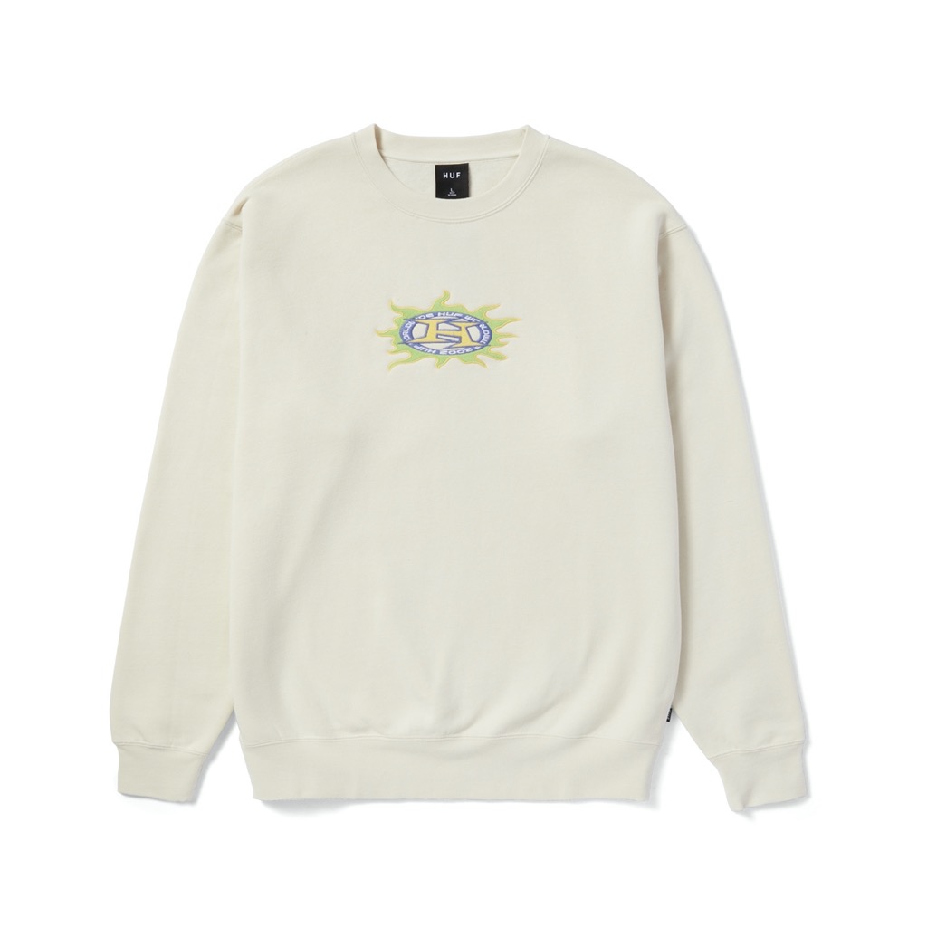 HUF Fire Pullover - bone