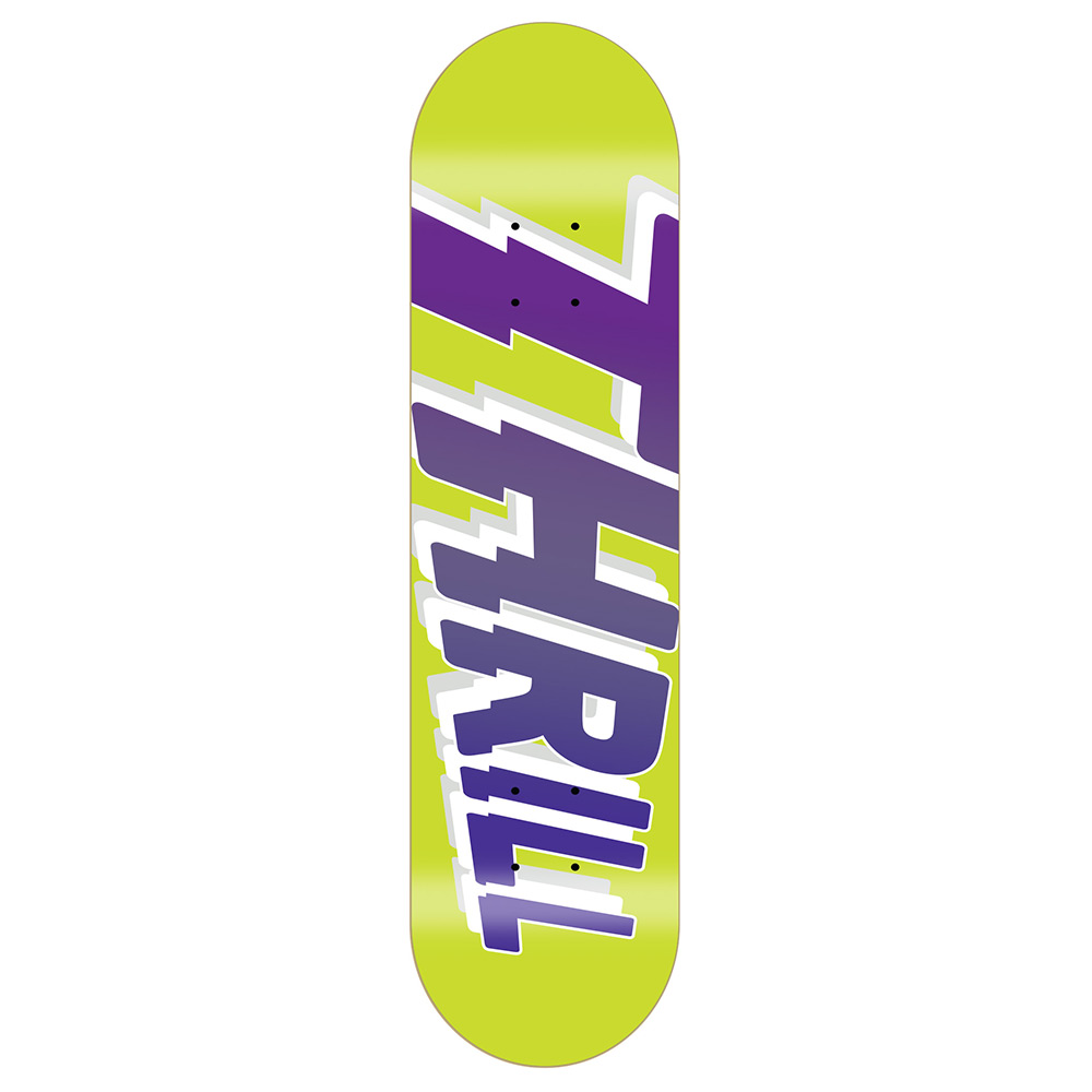 Thrill Skateboard Deck Logo Yellow 8.00