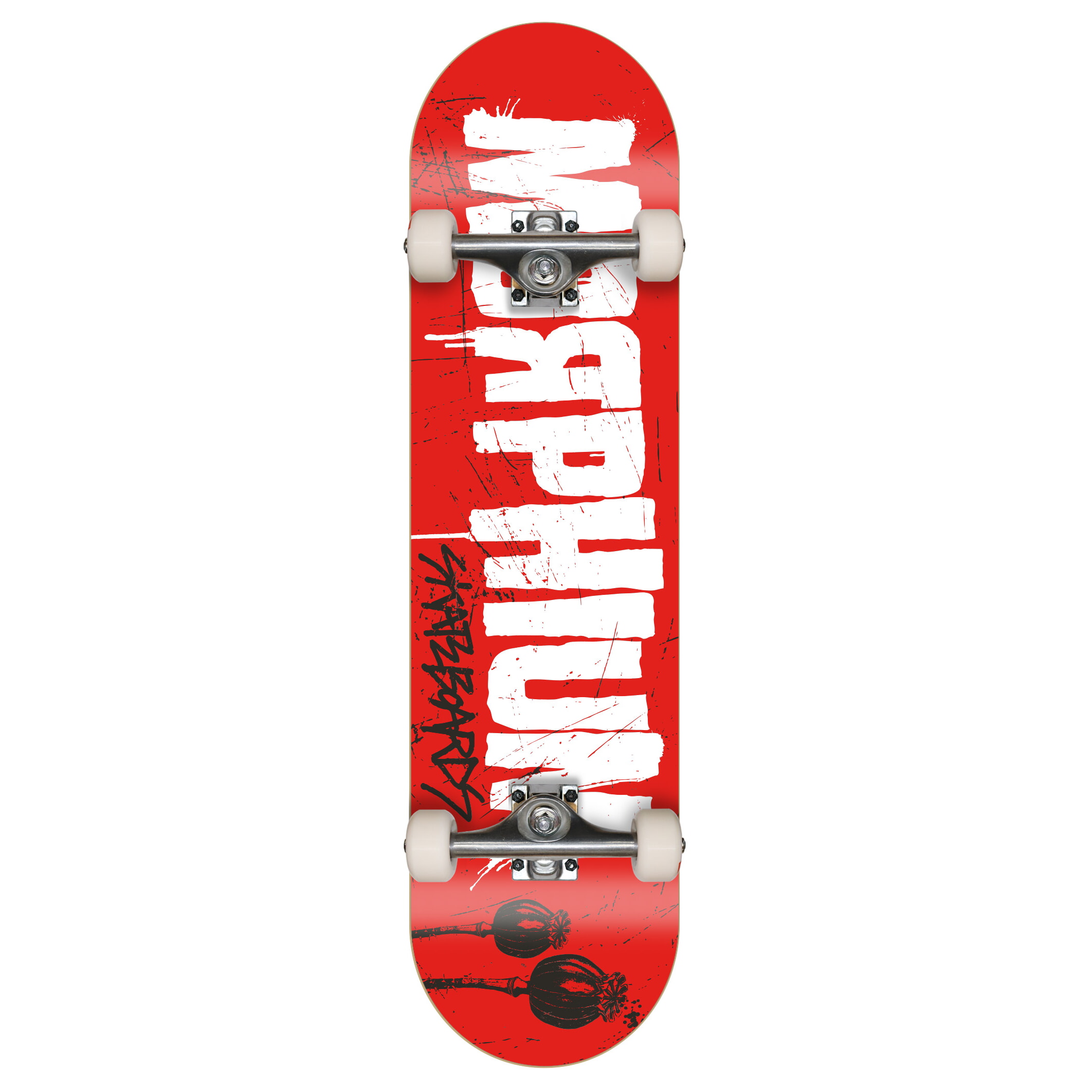 Morphium complete Skateboard Logo Letters red