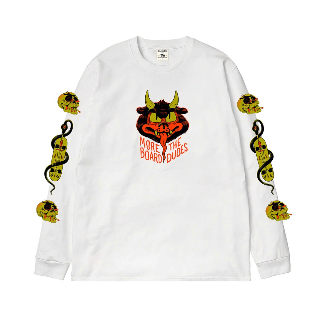 The Dudes Hell Skater Premium Longsleeve T-Shirt - off-white