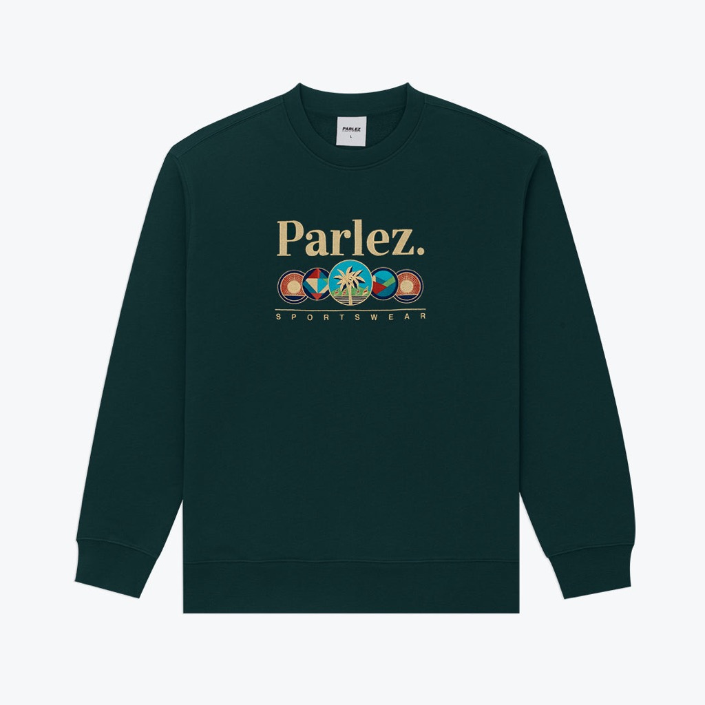 Parlez Reefer Pullover - deep green XXL