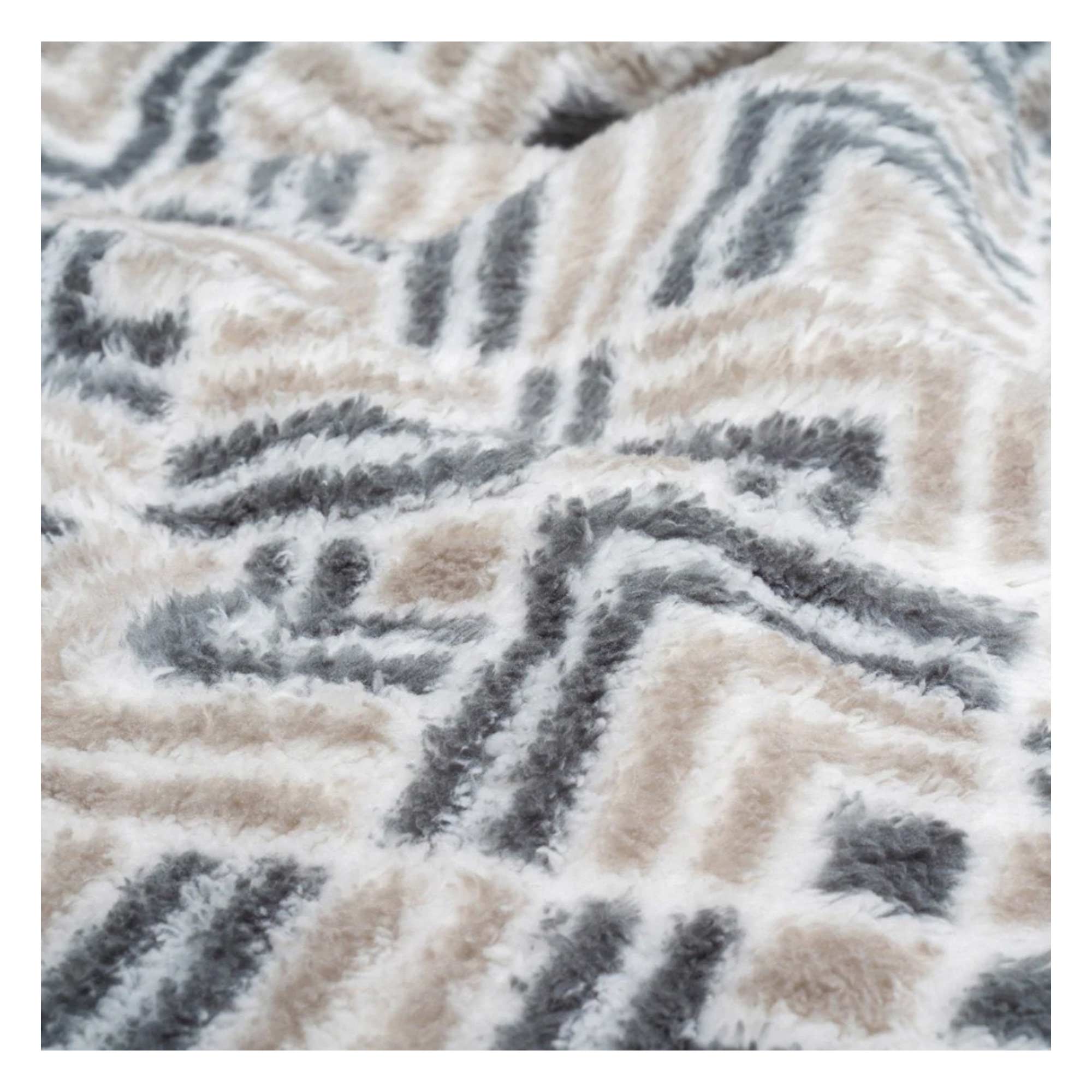 RUMPL Blanket SHERPA PUFFY PRINTED FLEECE / THROW, kaleidoscope