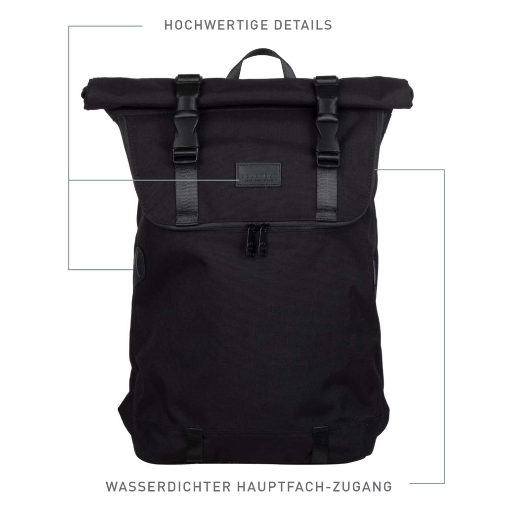 Doughnut Christopher Nylon Rucksack - all black