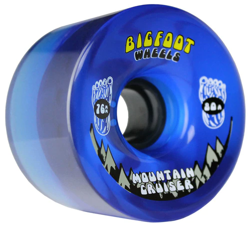 Bigfoot Mountain Cruiser Longboard Wheels Clear Blue 76mm 80a