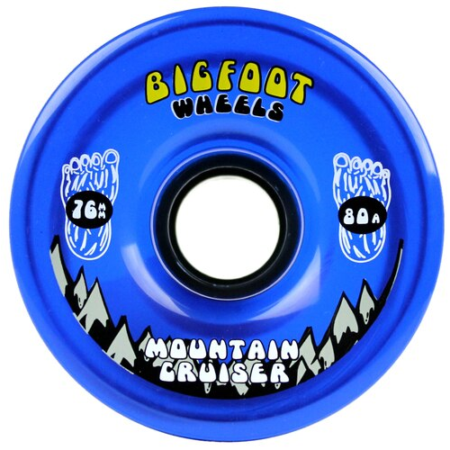 Bigfoot Mountain Cruiser Longboard Wheels Clear Blue 76mm 80a