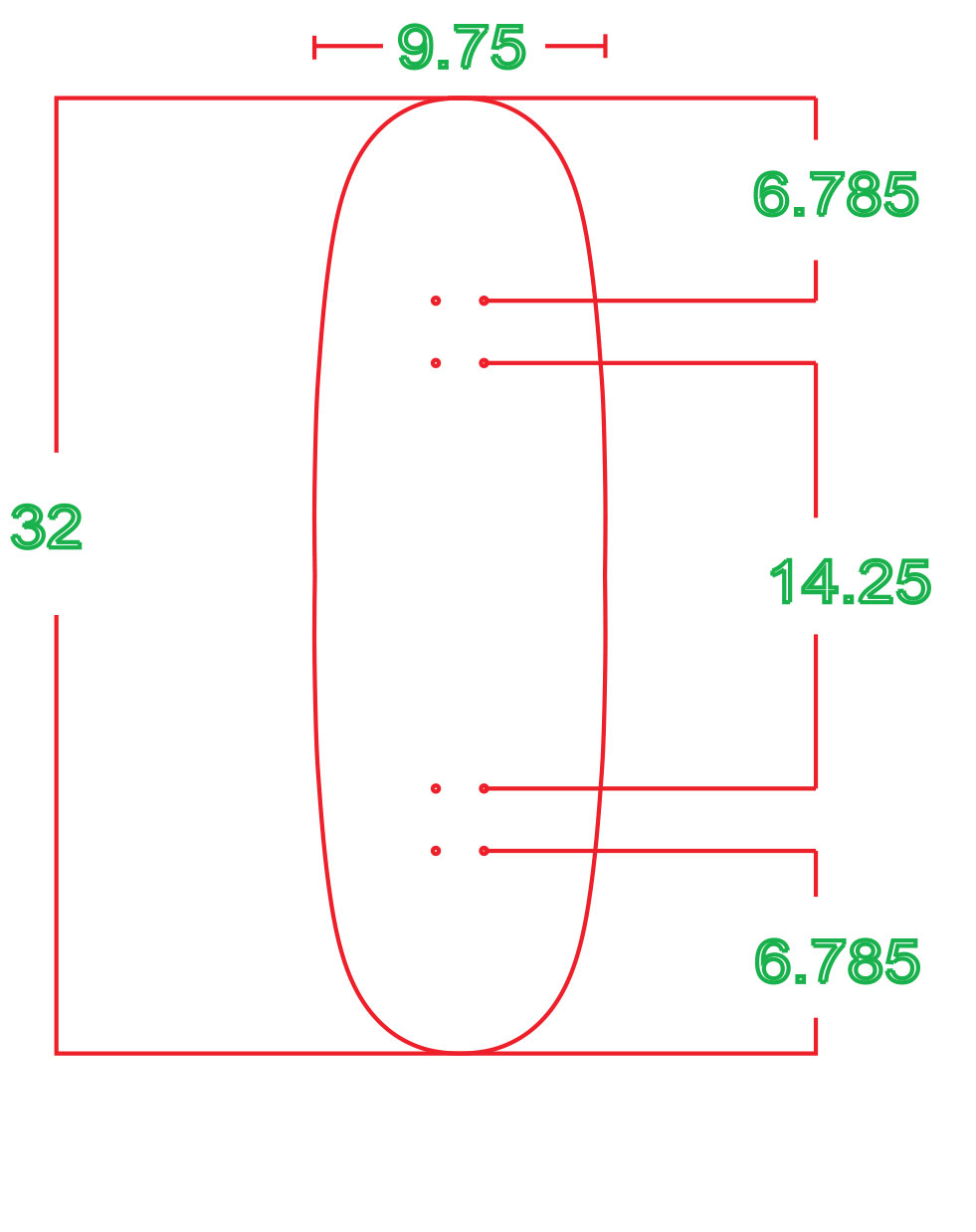 Bold Twin Tail Egg Shape 9.75