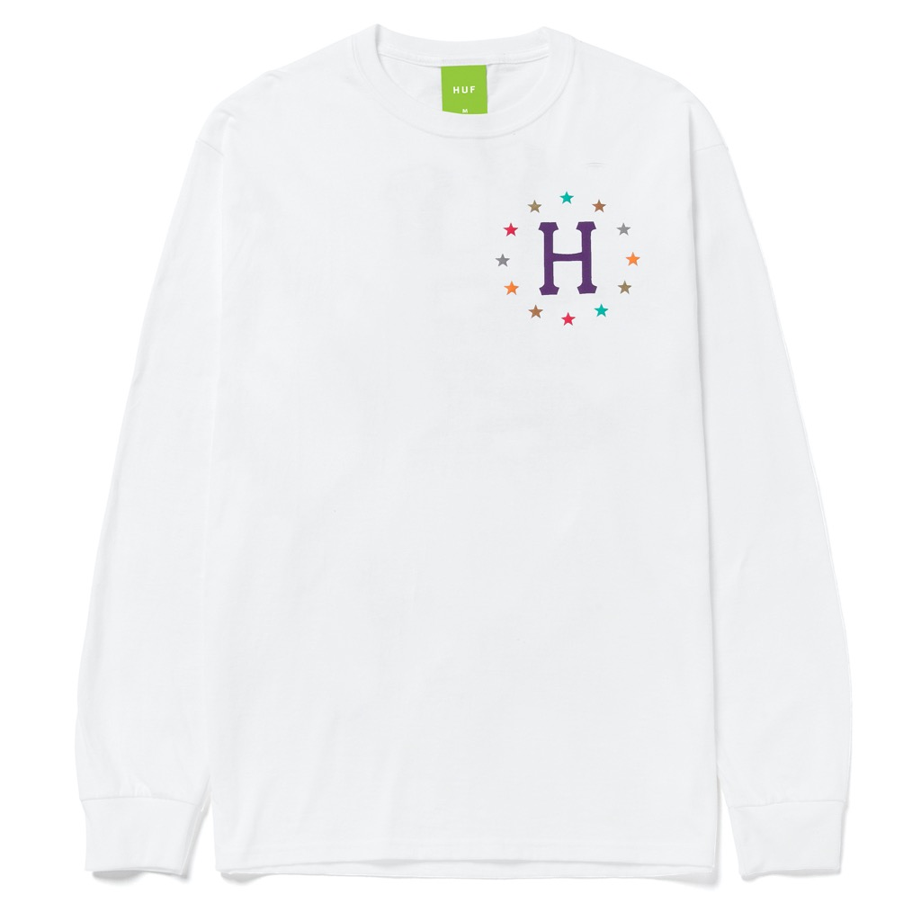 HUF Puff Galaxies Longsleeve - white