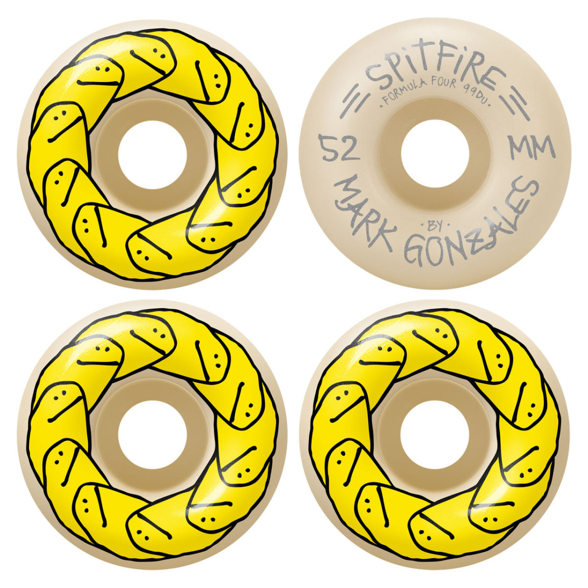 Spitfire Skateboard Rollen F4 Gonz Shmoos Conical Full 99A 52mm