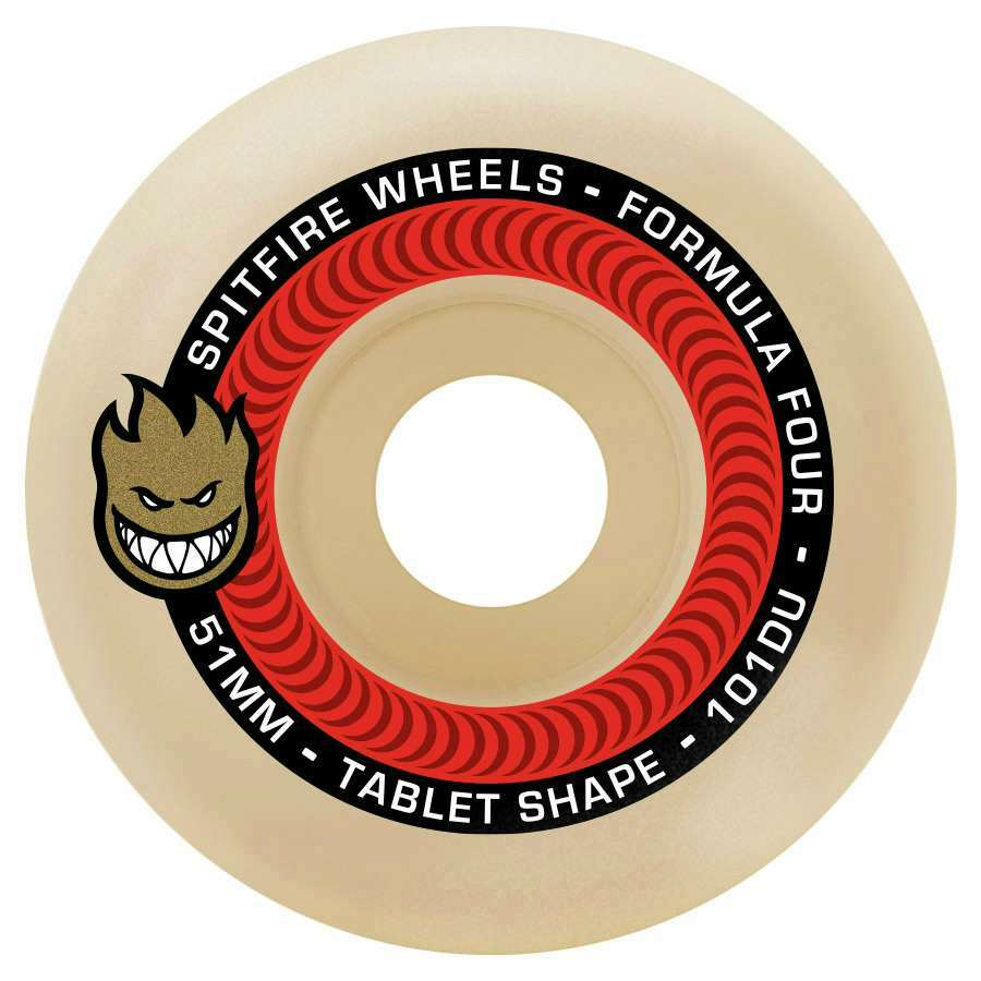 Spitifre Skateboard Wheels F4 Tablets Natural 101a 51mm