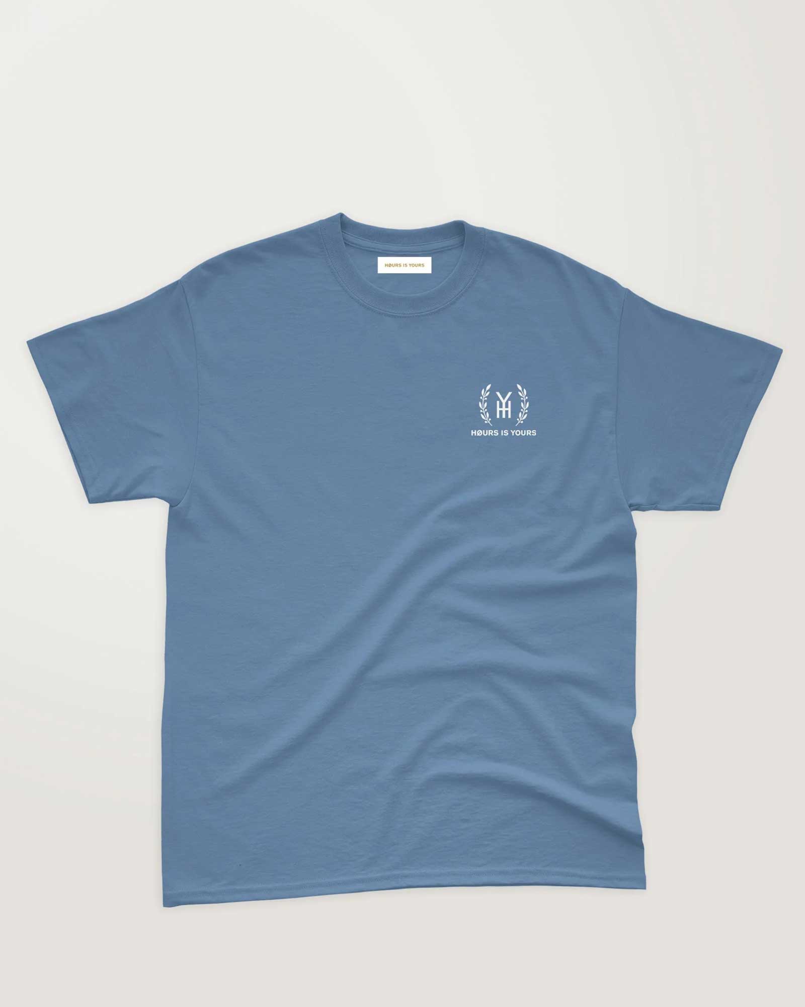 Hours Is Yours T-Shirt monogramme - bleu moderne