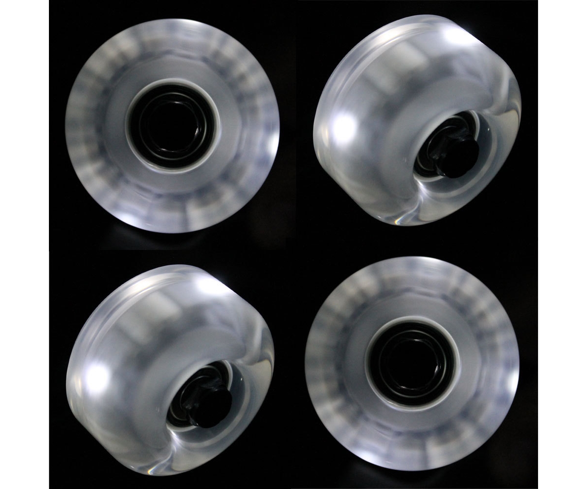 Blank skateboard wheels LED White 99A 54mm