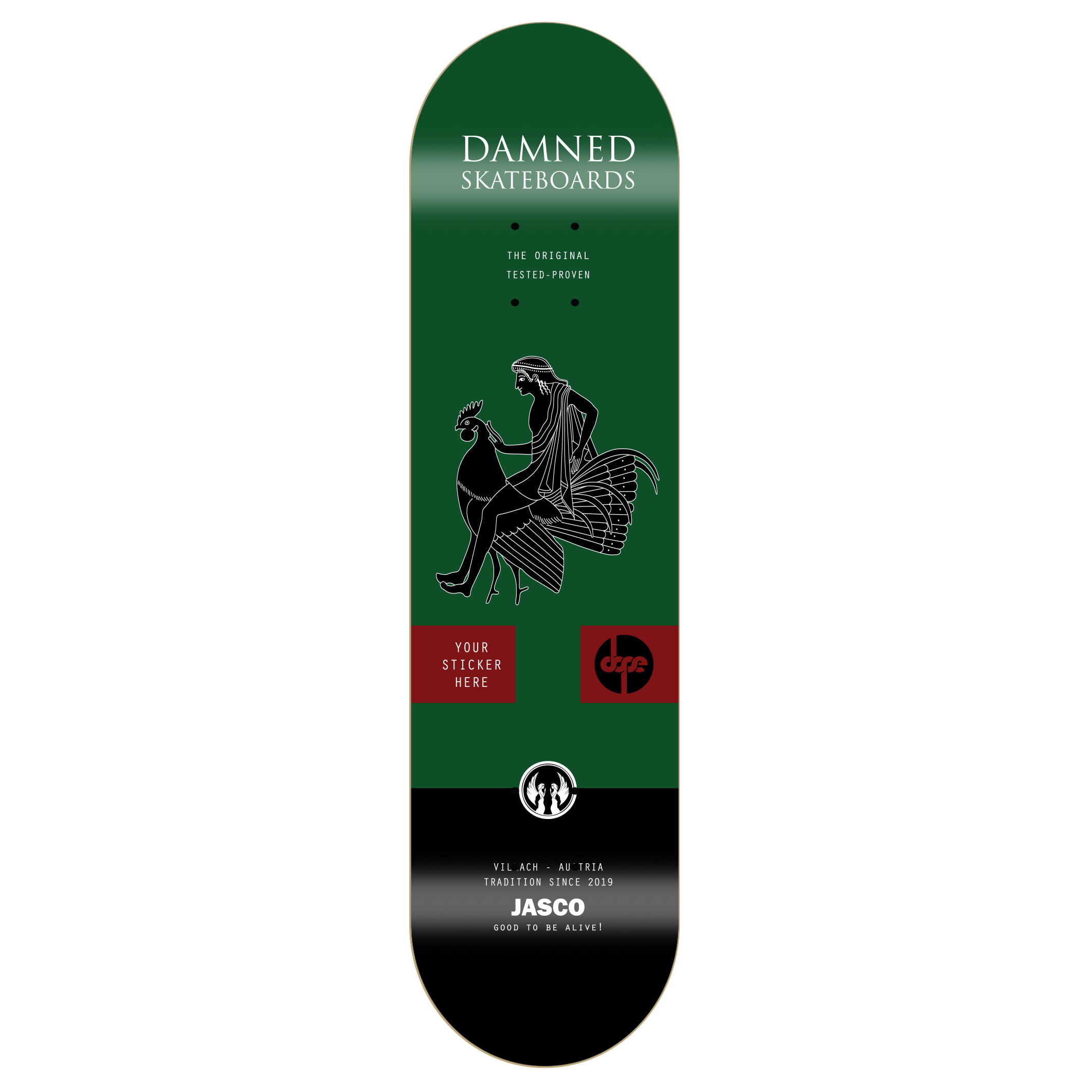 Damned Skateboard Deck Black Jack