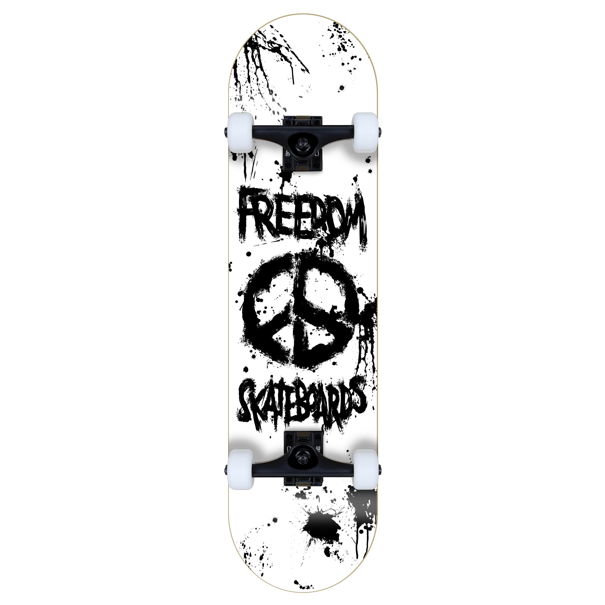 Skateboard complet Freedom Peace Paint White