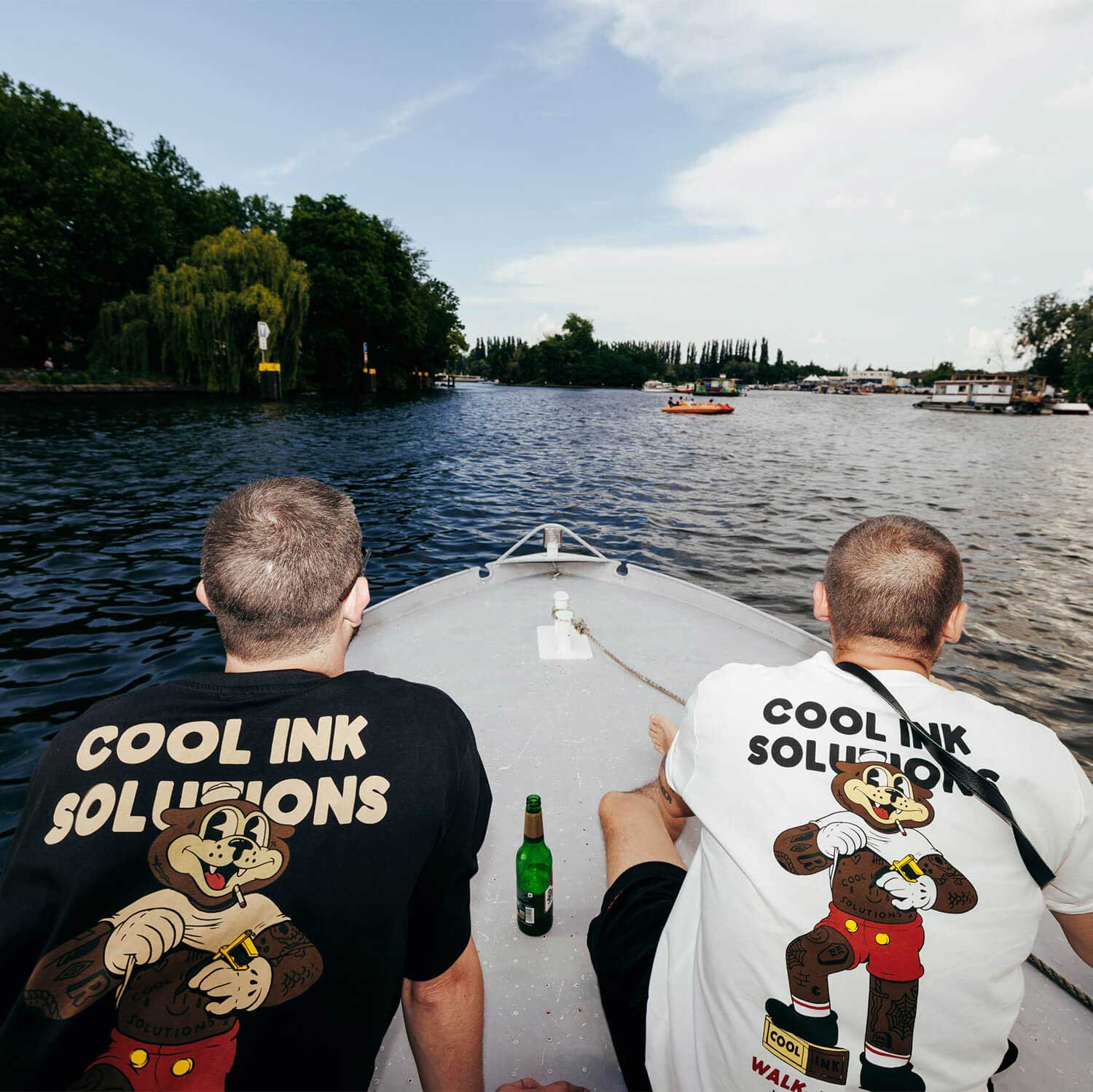 The Dudes Walking Tattoo T-Shirt - off-white XXXL