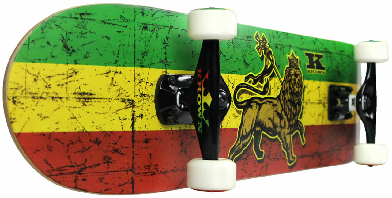 Krown Complete Skateboard Pro Trinity Rasta 8.00