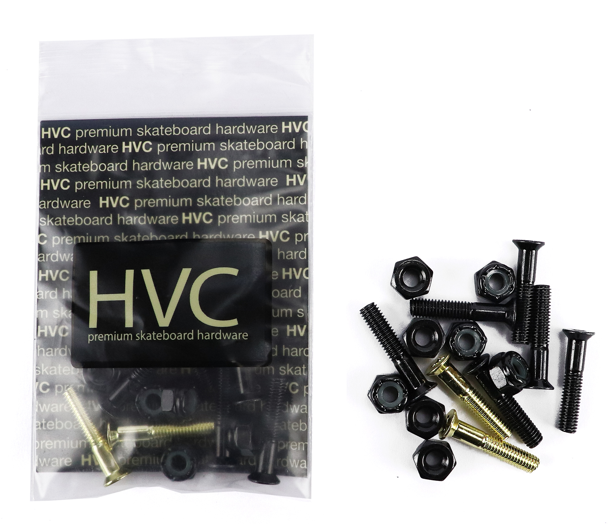 HVC Hardware Set cruciforme 1" noir / or