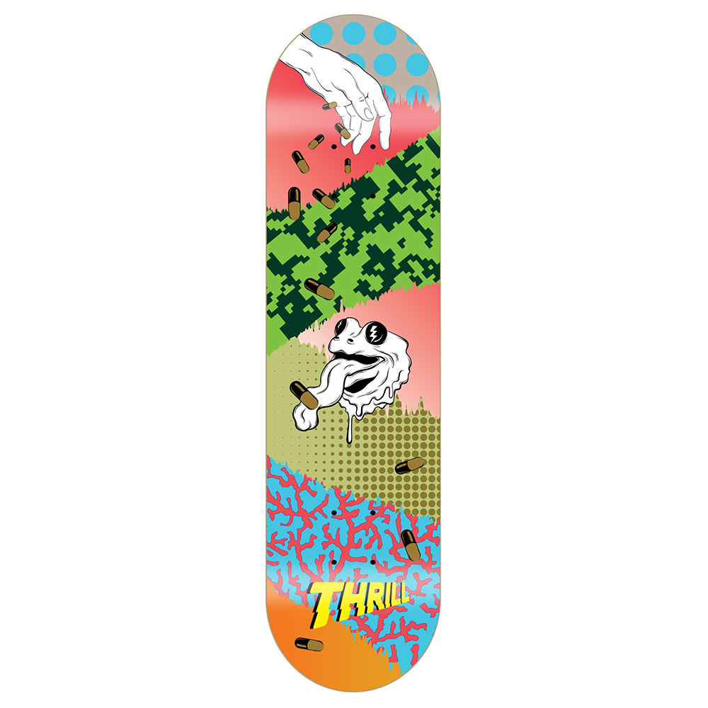 Thrill Skateboard Deck Frog 8.50