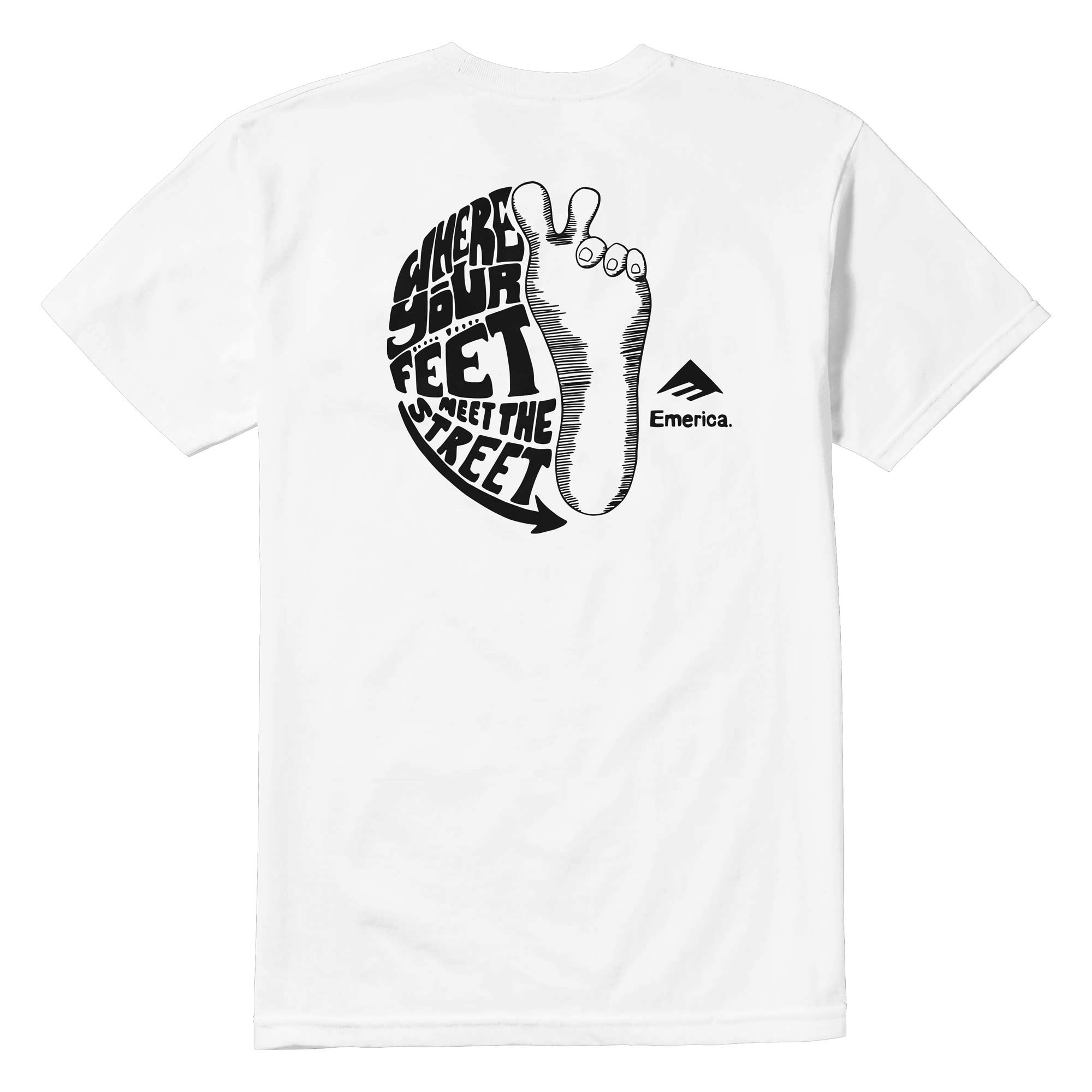 EMERICA T-Shirt PAVEMENT, white L