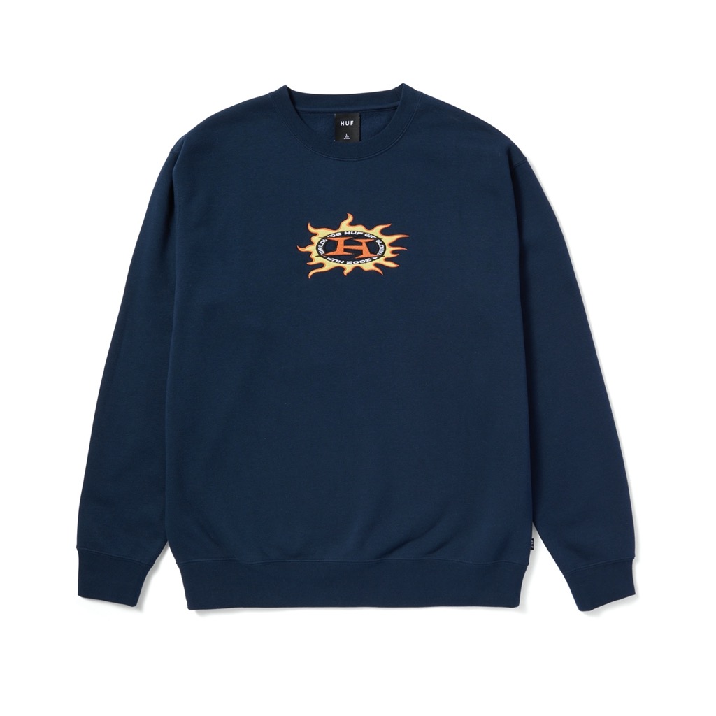 HUF Fire Pullover - navy XXL