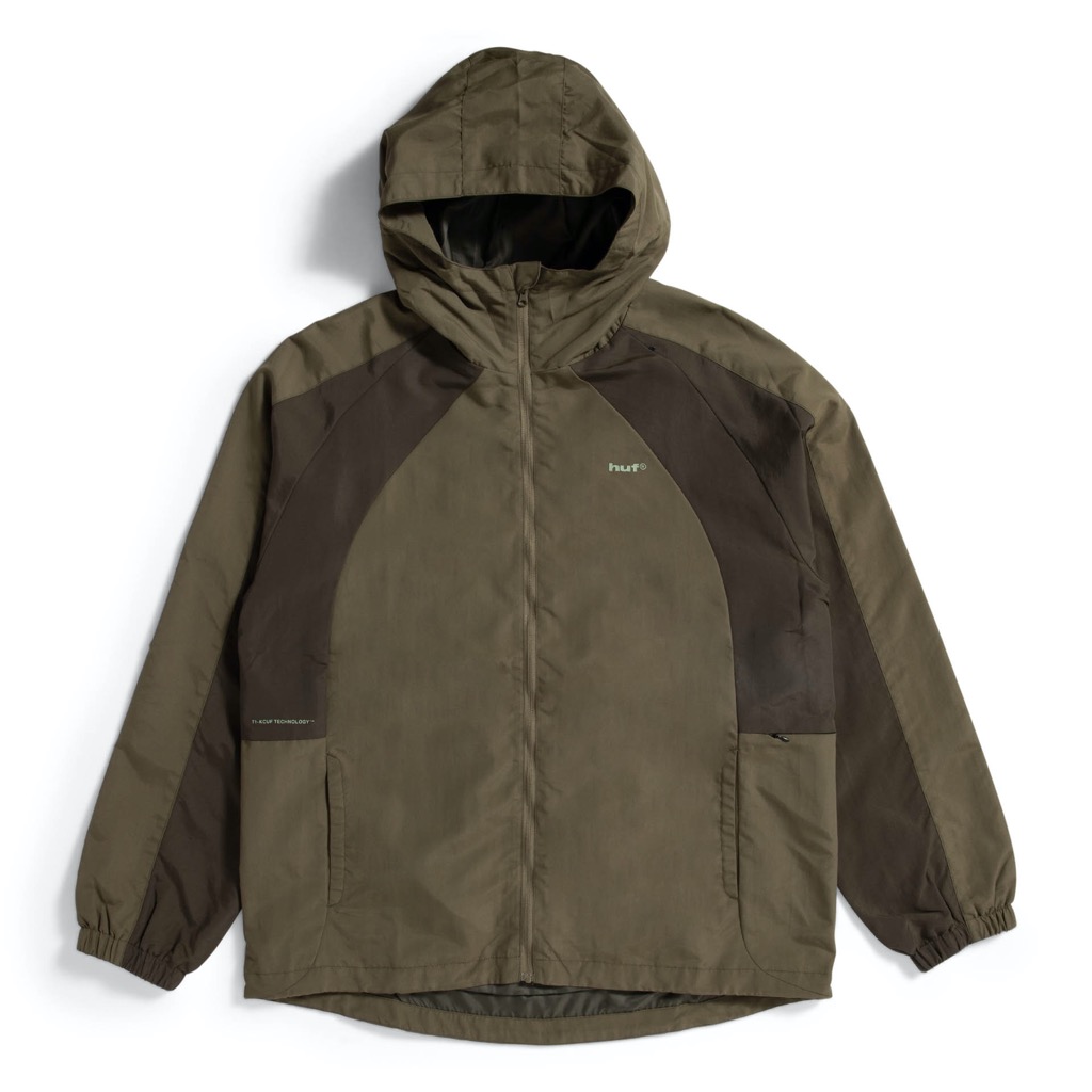 HUF Set Shell Jacket - olive XXL