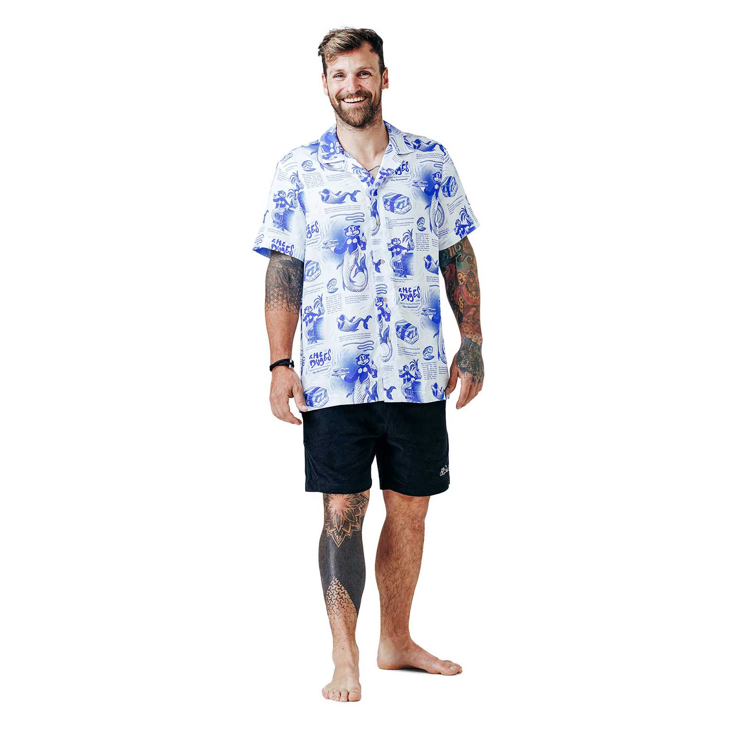 The Dudes - Chemise hawaïenne Bearmaid Island - blanc cassé