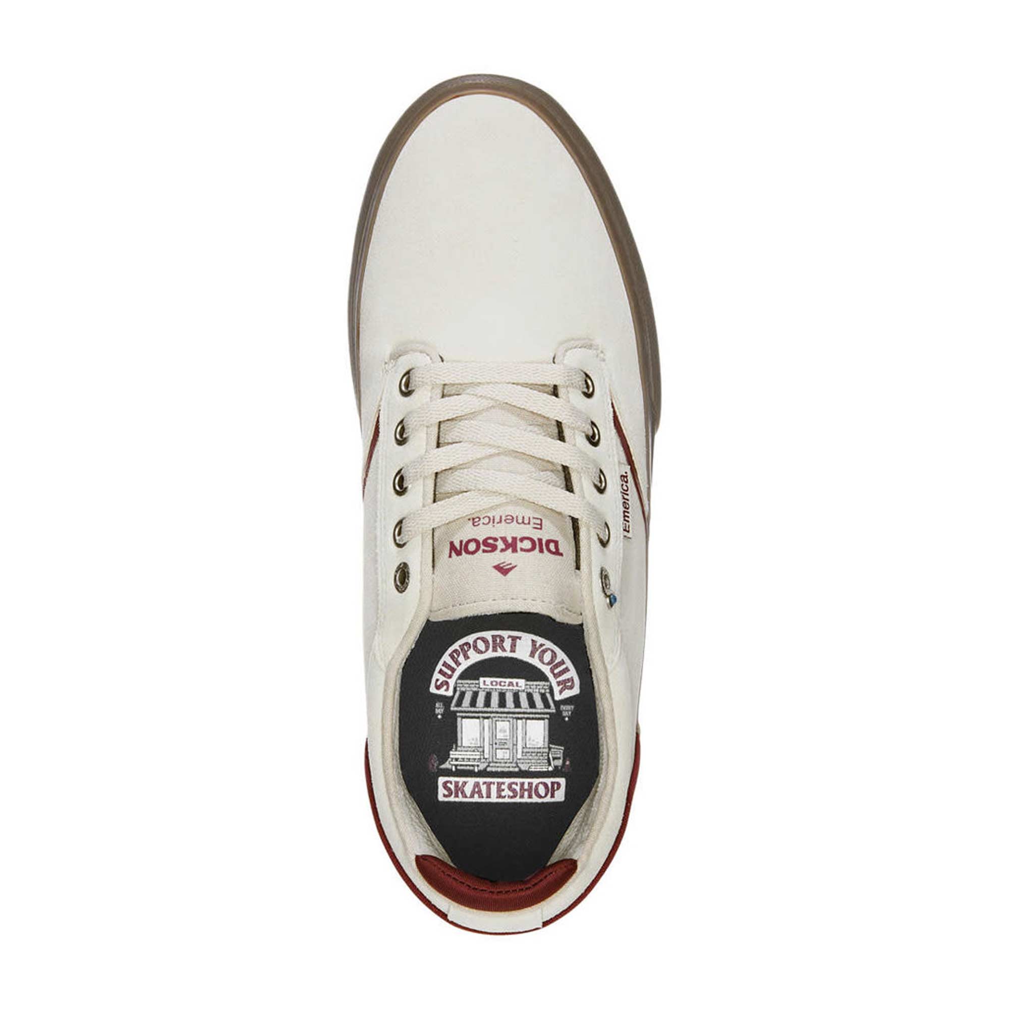 EMERICA Shoe DICKSON whi/red/gum, white/red/gum 11½