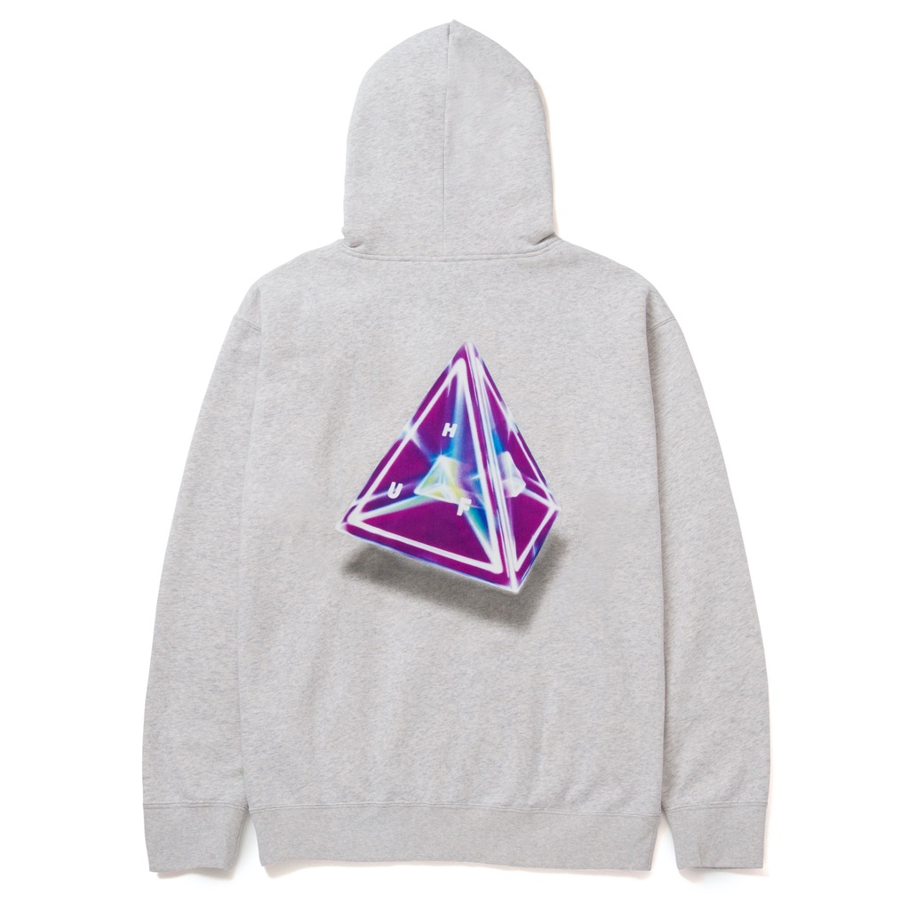 HUF Tesseract Triple Triangle Hoodie - athletic heather XXL