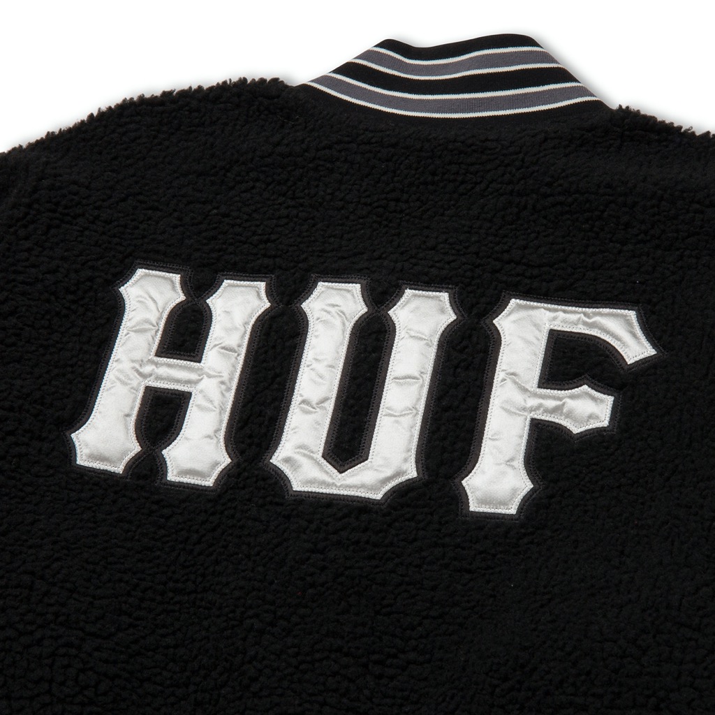 HUF Sherpa Varsity Jacke - black L