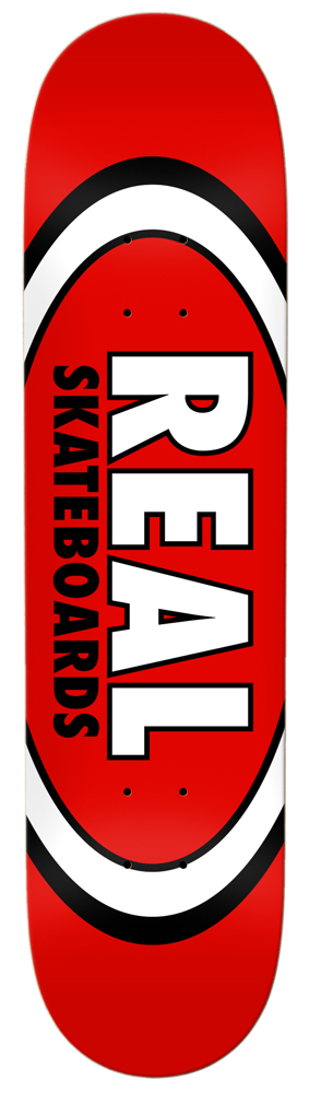 Real Skateboard Deck Team Classic Oval 8,12