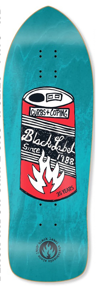 Black-Label Skateboard Deck 35 Years Can 10,25